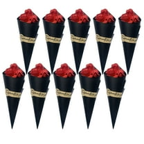 2 Pieces Mini Dried Flower Bouquet Accessories Simulated Petals Rose Bride Red