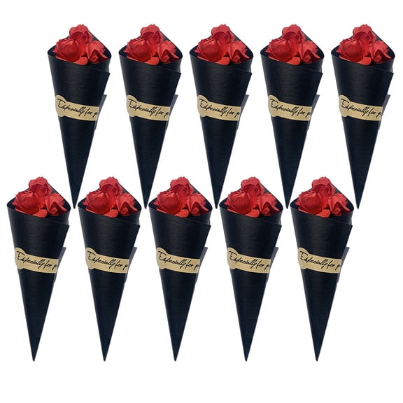 2 Pieces Mini Dried Flower Bouquet Accessories Simulated Petals Rose Bride Red