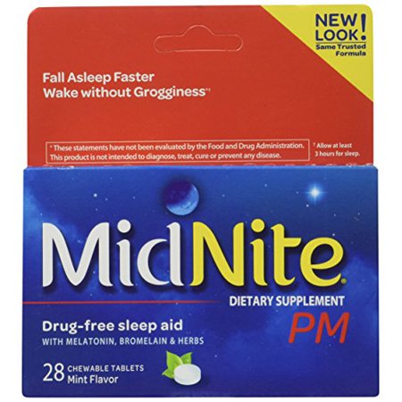 6 Pack - Midnite PM Sleep Aid Tablets 28 Each