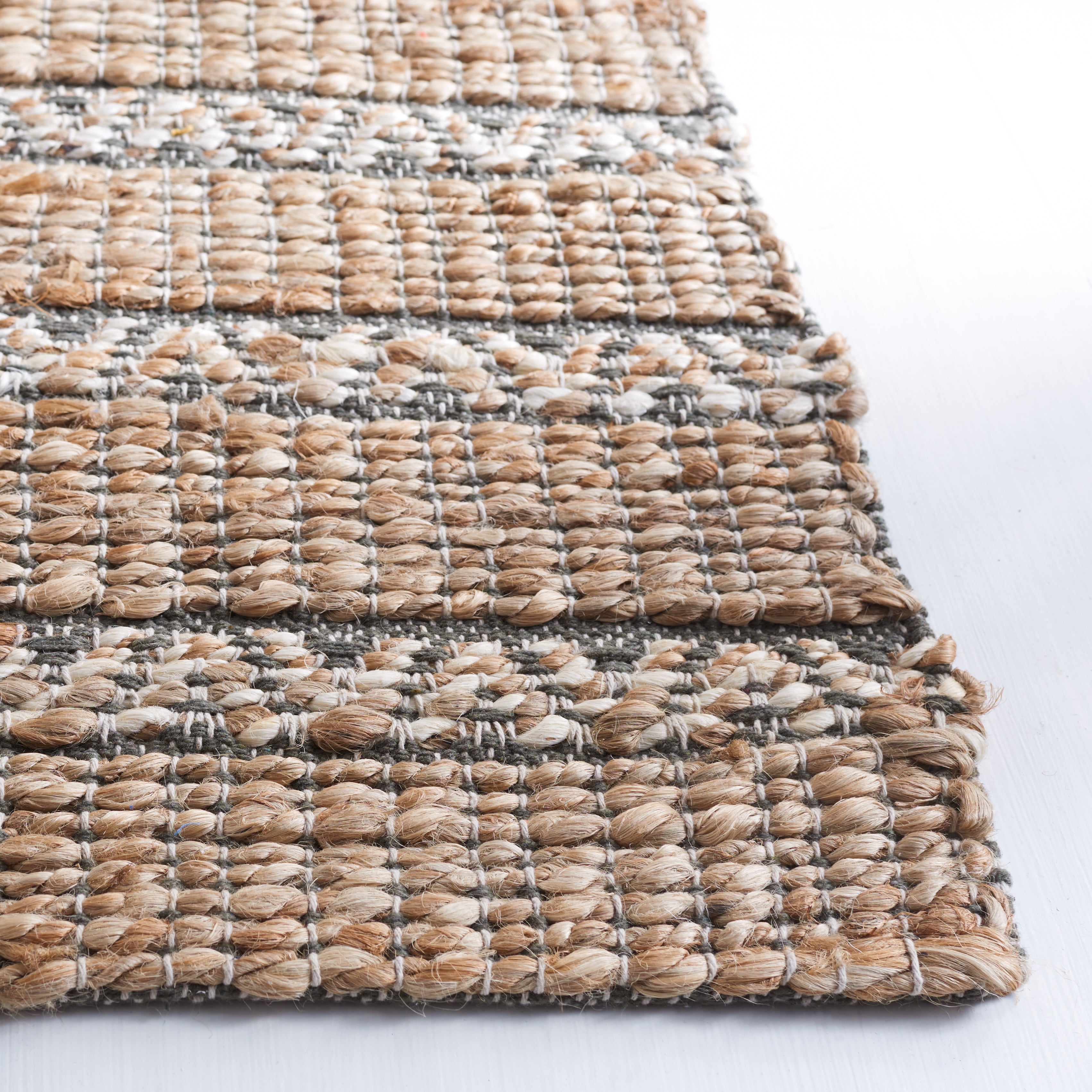 SAFAVIEH Natural Fiber Jack Striped Area Rug, Olive/Natural, 6' x 9'