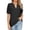 Black, variant on Women's V Neck Eyelet Lace Puff Short Sleeve T Shirt, Hollow Out Blouse for Summer Casual Wear, Lightweight and Breathable, Trendy Cute Top Red S