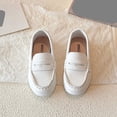 thumbnail image 3 of Owordtank Kids Comfortable & Lightweight Loafers Classic Leather Moccasins Thick-Sole Casual Business Work Flats, 3 of 8