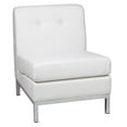 thumbnail image 1 of Wall Street Armless Chair White Faux Leather, 1 of 6