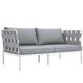 thumbnail image 6 of Modway Harmony 5 Piece Outdoor Patio Aluminum Sectional Sofa Set in White Gray, 6 of 7