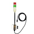 thumbnail image 2 of Signaworks 2 Stack Super Bright LED Andon Tower Light, 3 Position On-Off-Flash, Red/Green, 8 ft Power Cord, Plug & Play Ready, 2 of 3