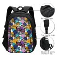 thumbnail image 3 of Balery Retro Panther Mochila con carga USB para hombre y mujer - Mochila impermeable y antirrobo para portátil con puerto USB para viajes, trabajo, estudios y universidad, 3 of 7