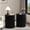 Black set of 2, variant on YOCWO Small Round End tables Set of 2 for Living Room with fluted Design, Circle Bedside Table for Bedroom, Black