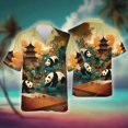 thumbnail image 3 of Venta caliente nueva moda dibujos animados panda chino impreso camisa de hombre casual talla grande camisas de manga corta para hombre camisetas divertidas de uso diario, 3 of 5