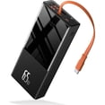 thumbnail image 1 of Banco de energía de 20000 mAh, banco de energía para computadora portátil con carga de CA PD incorporado Batería de banco de energía de 65 W QC PD 3.0 con pantalla LED para Macbook iPad Huawei Dell LG iPad, etc. ACTIVE Biensenido a ACTIVE, 1 of 5