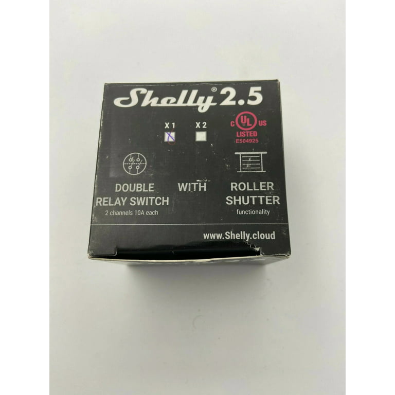 Shelly 2.5 WiFi Double Relay Switch Roller Shutter UL Listed
