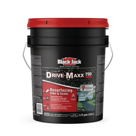 Black Jack 6453-9-30 Resurfacing Filler and Sealer, Liquid, Black, 4.75 gal Container