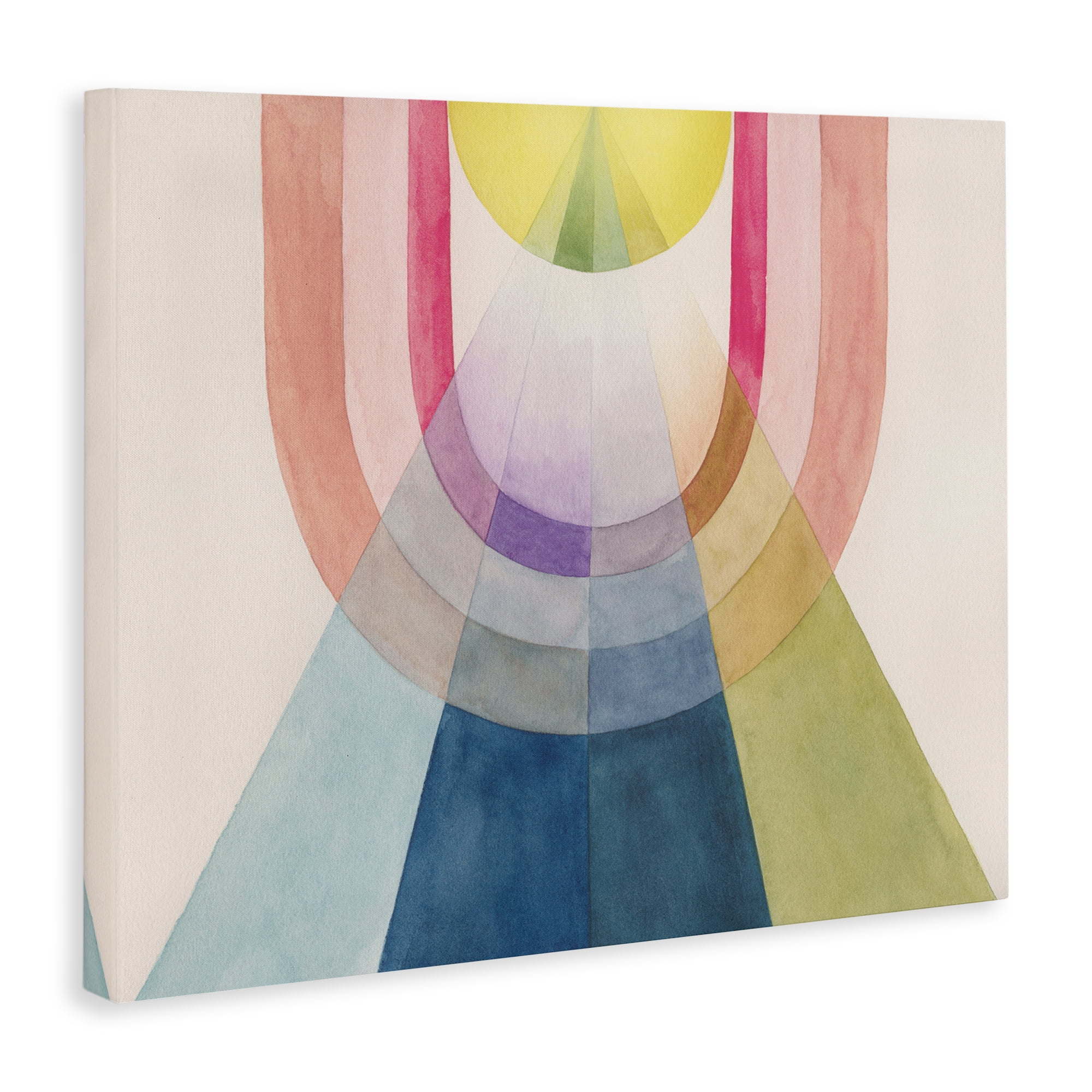 Stupell Industries Abstract Arches & Rays Abstract Painting Wrapped Canvas Art Print Wall Art, 30 x 24