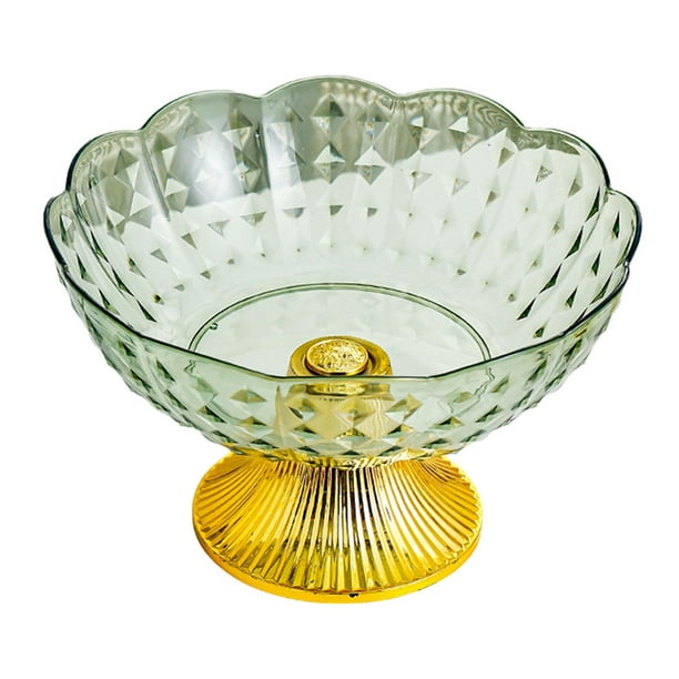Cesta de almacenamiento con soporte para frutas, recipiente moderno para servir, bandeja redonda para servir, plato de frutas para encimera, sala de Verde
