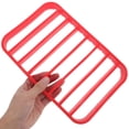 thumbnail image 3 of CIMAXIC Silicone Roasting Rack Kitchen Multipurpose Insulation Non-stick Roast Rack for Oven Pressure Cooker - 27x17.5x2.5cm (Red),10.63"X6.89"X0.98", 3 of 5
