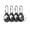 All Black, variant on UNBREAKcable Case for AirTag 4 Pack Waterproof Shockproof Durable Lightweight Scratchproof Keychains for Apple AirTag 2021