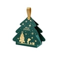 thumbnail image 2 of Christmas Tree Shaped Gift Box,Foldable Handheld Candy Packaging Box with Faux Leather Handle,Green Cardboard Treat Box for Xmas Party Favors and Presents, 2 of 6