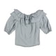 thumbnail image 1 of SAM AND JESS Womens Ruffled Off the Shoulder Blouse, artic, XL, 1 of 1