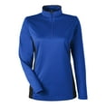 thumbnail image 4 of Harriton M786W Women's Flash Snag Protection Plus IL Colorblock Quarter-Zip Pullover-True Royal/ Black-L, 4 of 6
