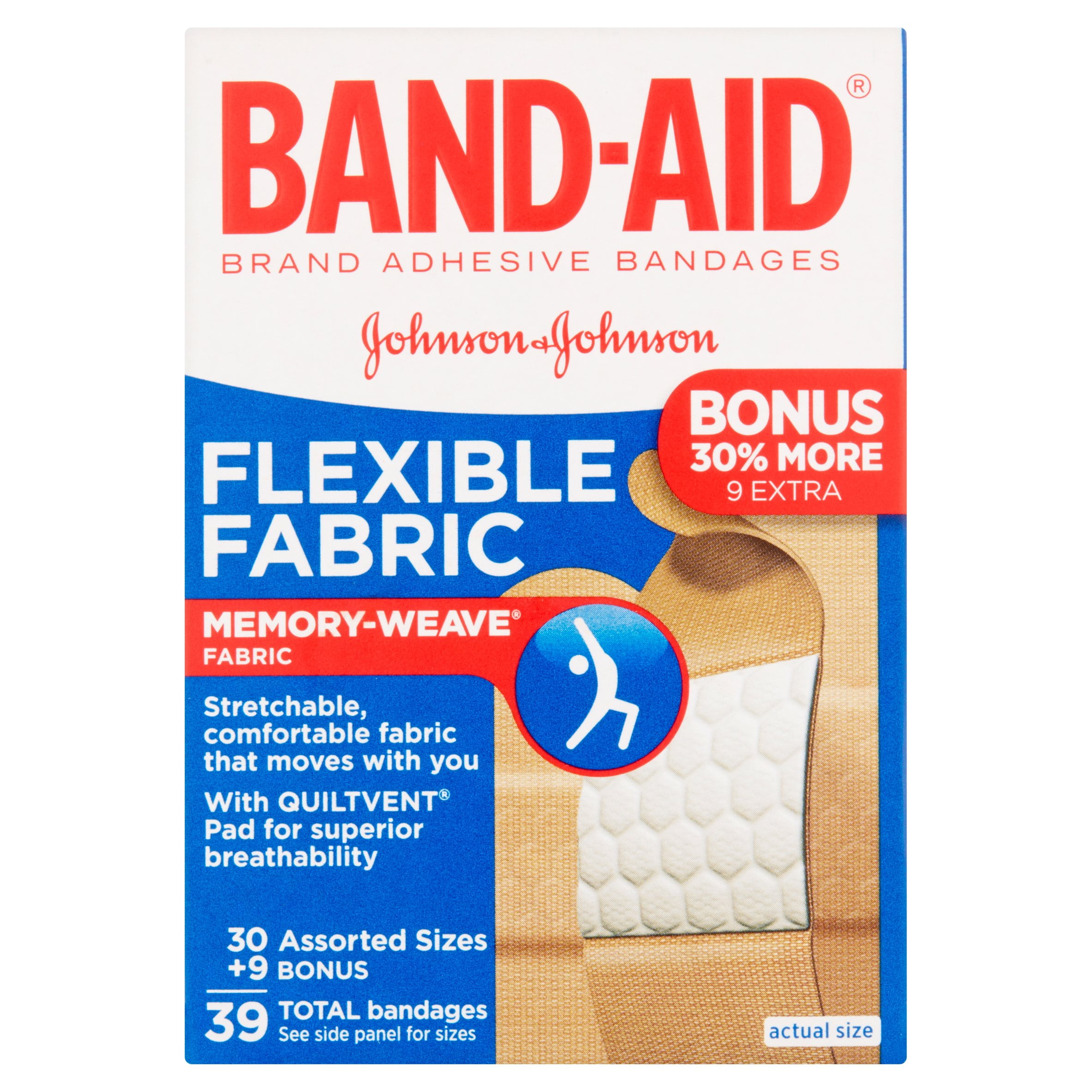 Band-Aid Flexible Fabric Brand Adhesive Bandages - 30ct