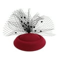 thumbnail image 4 of Béret Vintage en Maille Couleur Unie Accessoires de Robe pour Femmes Rouge, 4 of 7