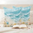 thumbnail image 3 of Blue Summer Beach Outdoor Waterproof Pillow Covers, Coastal Starfish Shell Nautical Ocean Decorative Square Throw Pillowcase Sofa Cushion Sham for Patio/Couch/Chair, 26"x26" 2 Pack, 3 of 8