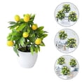 thumbnail image 3 of Small artificial plant, artificial plants, plastic lemon tree, bonsai, artificial potted plant for home and office, 3 of 3