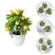 thumbnail image 3 of Small artificial plant, artificial plants, plastic lemon tree, bonsai, artificial potted plant for home and office, 3 of 3