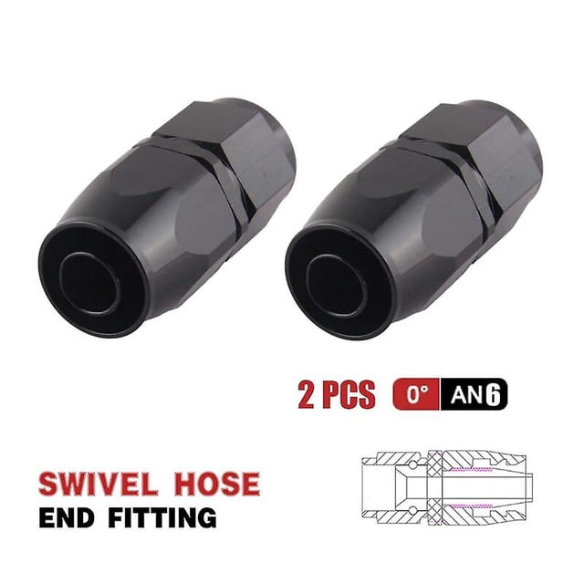 AN6 8 10 Oil Fuel Hose Swivel Anodized Aluminum Straight Elbow 45 90 Degree Fuel Oil Hose End Reusable~4516
