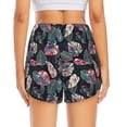thumbnail image 2 of Lsque Colorful Tropical Leaves Printed Women's Running Shorts with Liner Pockets,Elastic Quick Dry Workout Athletic Gym Yoga Shorts,Womens High Waist Shorts-Large, 2 of 9