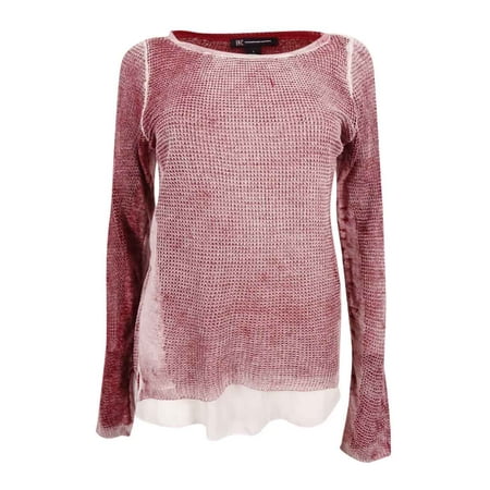 Wash Cotton Sweater - INC International Concepts Women's Acid-Wash Layered Sweater