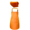 thumbnail image 3 of Delantal para niños, gorro de chef, bolsillo frontal, correa ajustable para el cuello, para niños de 3 a 13 años Naranja L, 3 of 7