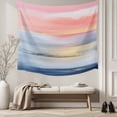 thumbnail image 5 of Pink Blue Ombre Large Tapestry for Bedroom Wall Hanging Tapestry, Oil Painting Modern Abstract Ceiling Backdrop Tapestries Poster Blanket Wall Decor for Teens Room Living Room Dorm 86" x 104", 5 of 8