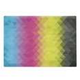 thumbnail image 1 of Abstract Cutting Board, Colorful Geometric Vertical Pattern Modern Mosaic Design Illustration, Decorative Tempered Glass Cutting and Serving Board, Large Size, Multicolor, by Ambesonne, 1 of 1