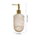 thumbnail image 3 of EGNMCR Storage Containers Textured Glass Soap Dispenser Refillable Liquid Hand Soap Dispenser For Bathroom Premiums Pump Bottle For Shower Gel Shampoo Lotion Kitchen Sink Decor Glass vial, 3 of 6