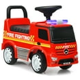 thumbnail image 1 of Costway Kids Ride On Fire Engine Licensed Mercedes Benz Push and Ride Racer Red, 1 of 9