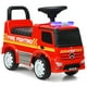 Costway Enfants Monter sur le Moteur d'Incendie Licence Mercedes Benz Pousser et Monter Coureur Rouge – image 1 sur 9