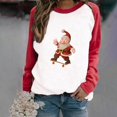 thumbnail image 2 of IROINNID Clearance Christmas Sweatshirts for Women Long Sleeve Crewneck Christmas Printing New Year Casual Tops for Fall and Winter,Red, 2 of 4