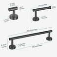 thumbnail image 2 of 6pc Stainless Steel Towel Bar Hanger Cloth Hook Paper Towel Rack Black Reusable Bag Drying Rack Wash Basin for Baby Bottles Kitchen Gadgets Kitchen Drying Racks And Shelves over Shelf, 2 of 3