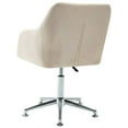 thumbnail image 3 of vidaXL Swivel Office Chair Cream Fabric, 3 of 5