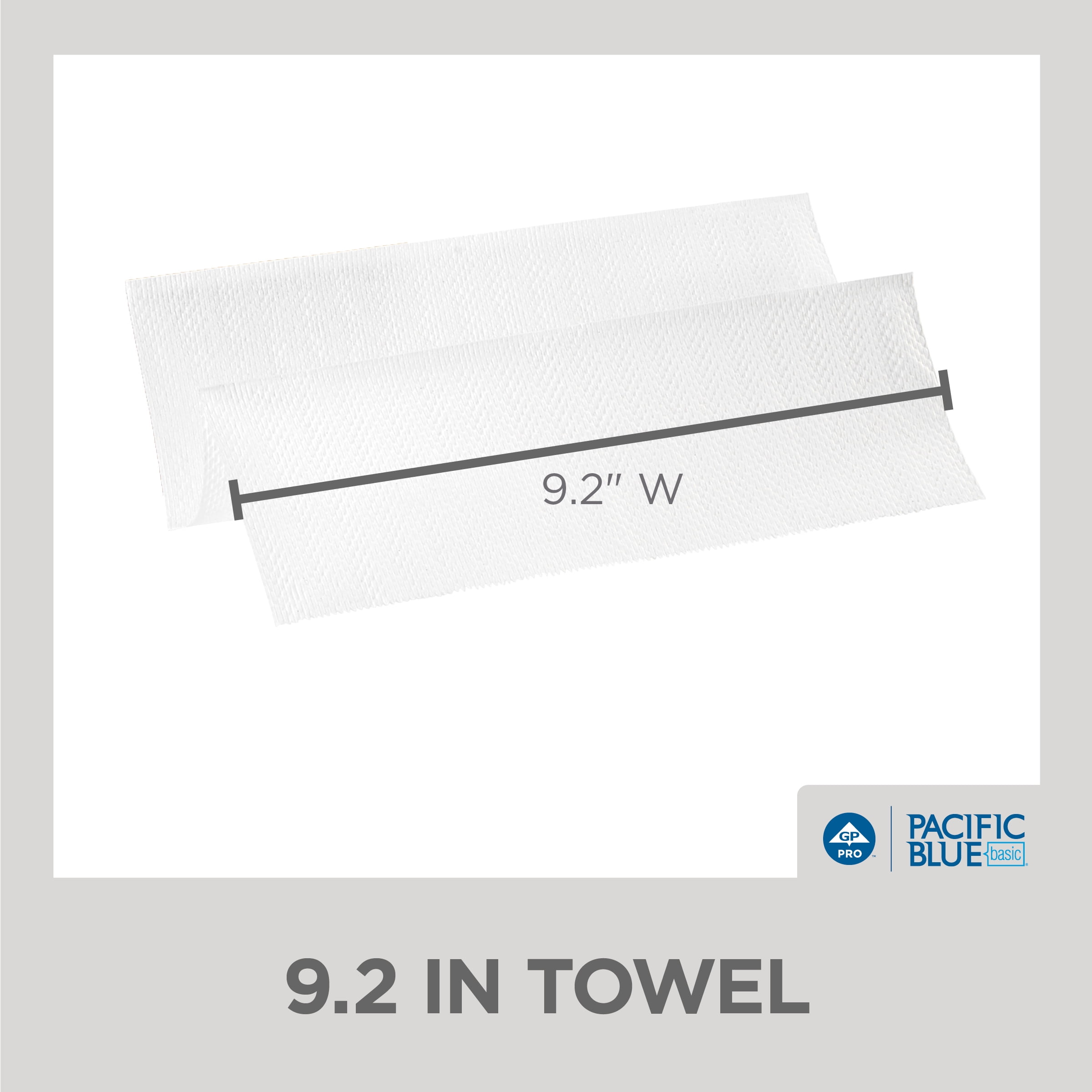 Pacific Blue Basic® 1-Ply Recycled Multifold Paper Towels by GP PRO (Georgia-Pacific), White, 4,000 Towels Per Case
