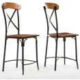 thumbnail image 2 of Baxton Studio Tabouret de Comptoir Broxburn 24 Pouces Marron et Noir (Ensemble de 2), 2 of 3