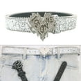 thumbnail image 2 of COMEET Waist Chain, Blingbling Waist Belt for Street Dance Jean Belt Punk Waist Chain Glinting Heart Rhinestones, 2 of 15
