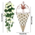 thumbnail image 3 of Decorations White Rattan Rose Wall Hanging Set with Iron Planter and Hook for Home Decor Garden Arrangement(1-Piece) Rkxzt, 3 of 9