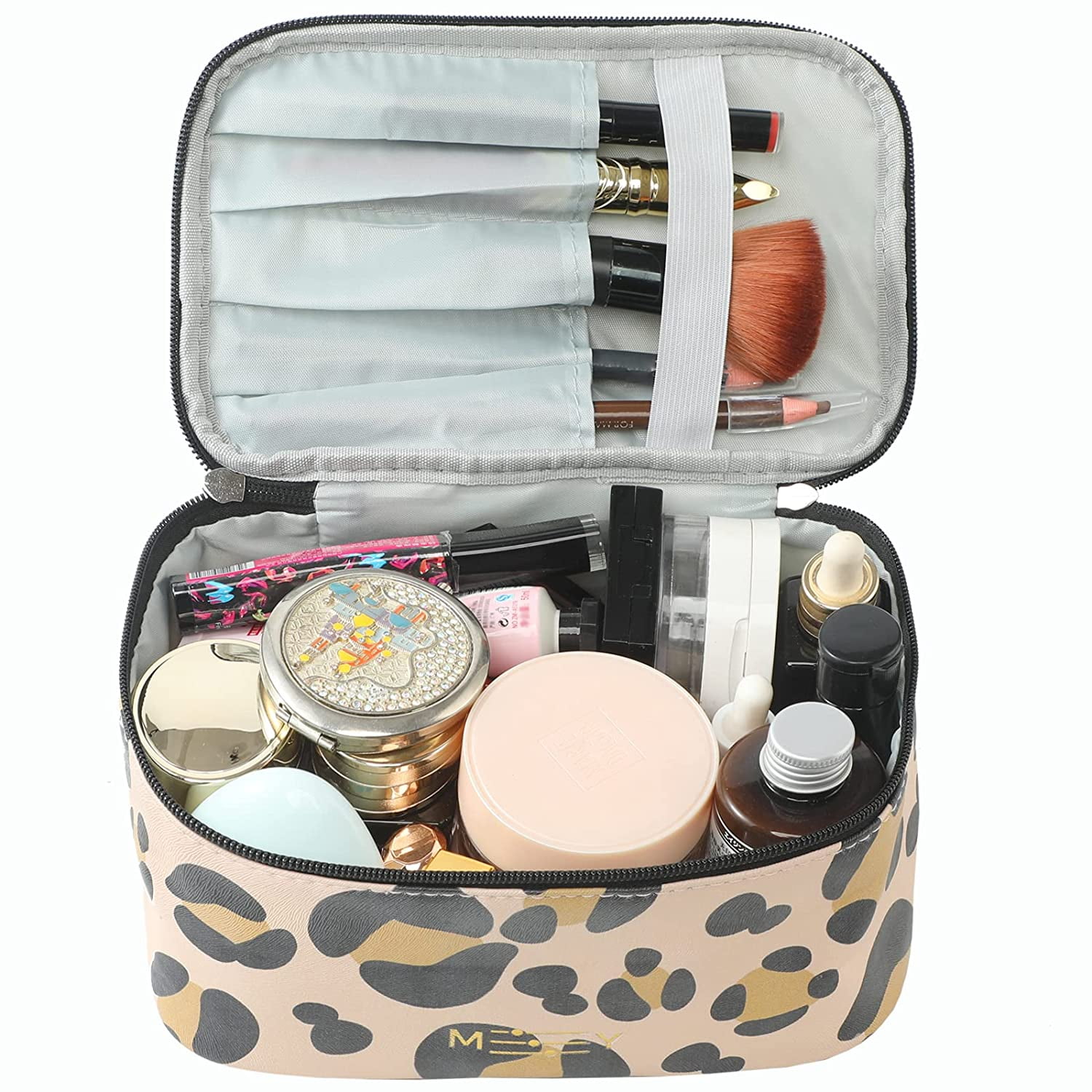 Huntermoon 4pcs Mini Makeup Bag Travel Makeup Cloth Bag Portable and Waterproof Storage Bag for Women Girl, Size: Peach