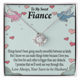 thumbnail image 2 of À Ma Fiancée Love Plus Grand Que n'Importe Quel Obstacle Infini Noeud Collier Message Carte, 2 of 7