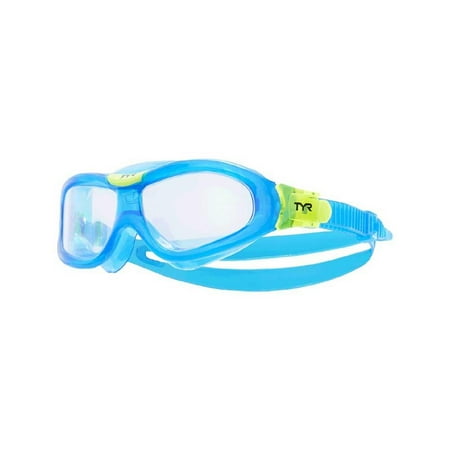 UPC: 0036702769013 | TYR Orion Kids Swim Mask – Clear/Blue LGORNK-105