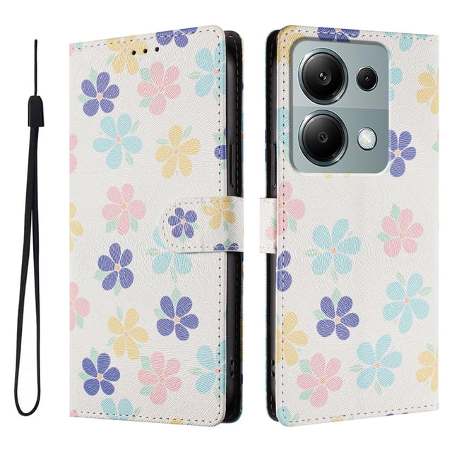 FOXDOCK Funda Tipo Cartera para Xiaomi Redmi Note 13 Pro 4G con Soporte y Correa – Diseño de Patrones Lindos