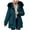 Dark Blue, variant on Homenesgenics Thicken Puffer Coat Winter Coats for Women Plus Size Women's Fall and Winter Long Sleeved Warm Cotton Jacket Bread