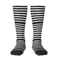 thumbnail image 1 of Balery Black And White Stripes Calcetines novedosos Calcetines deportivos Calcetines hasta la rodilla Calcetines de algodón Calcetines originales y geniales, 1 of 6
