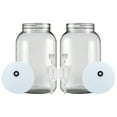 thumbnail image 2 of One Gallon Wide Mouth Jar with Lid and Twin Bubble Airlock-Set of 2, 2 of 5